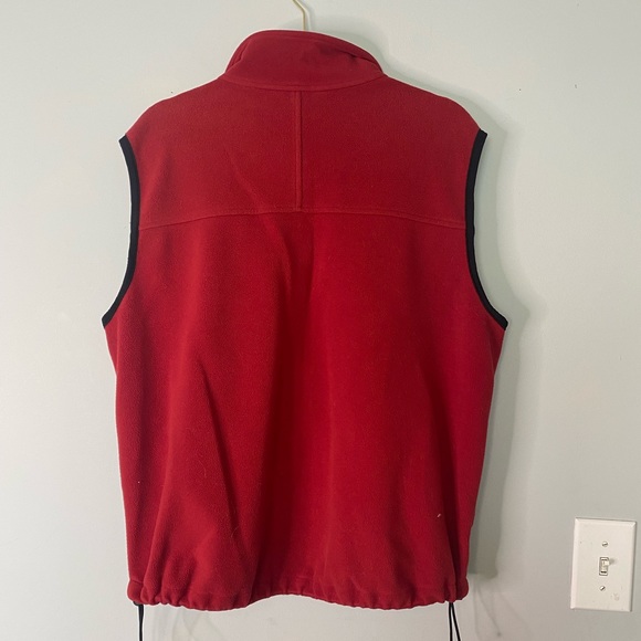 L.L. Bean Red Fleece Sleeveless Vest Jacket Size Large - Picture 3 of 5